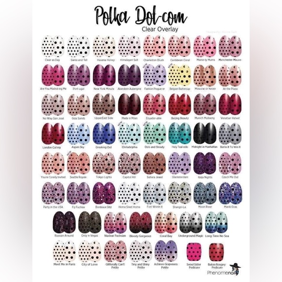 Color Street POLKA DOT-COM Clear Overlay Black & Clear Polka Dots Nail Set - Picture 6 of 7